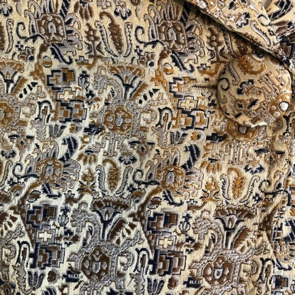 Chico’s Gold & Blue Brocade Jacket Size Small - Picture 4 of 7